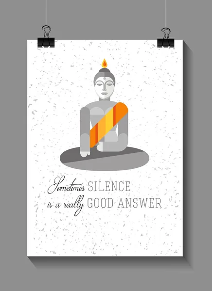 Buddha citação poster motivação — Vetor de Stock