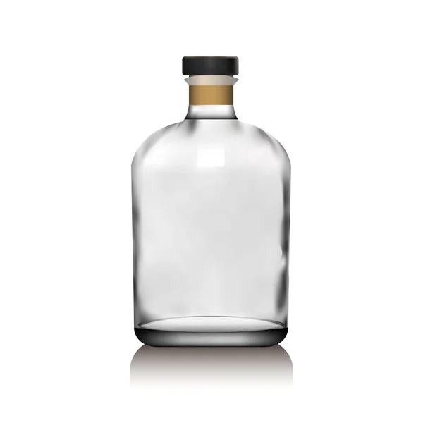 Butelka szklana realistyczne wektor — Wektor stockowy