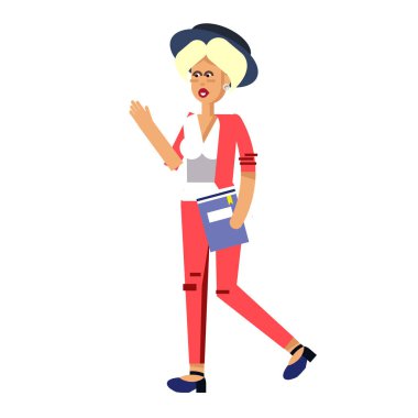 Beyaz arka plan üzerinde vektör detaylı karakter kişi