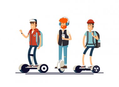 elektrikli scooter ile etkin halklar eğlenceli