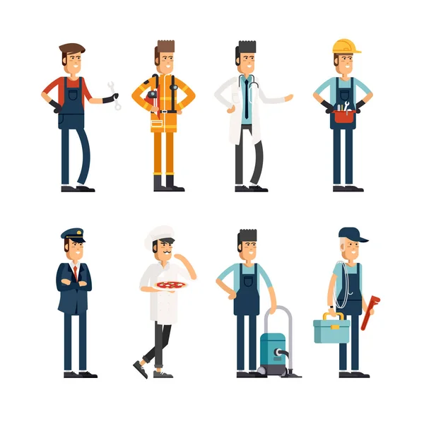 Group of people of different professions — Stock Vector