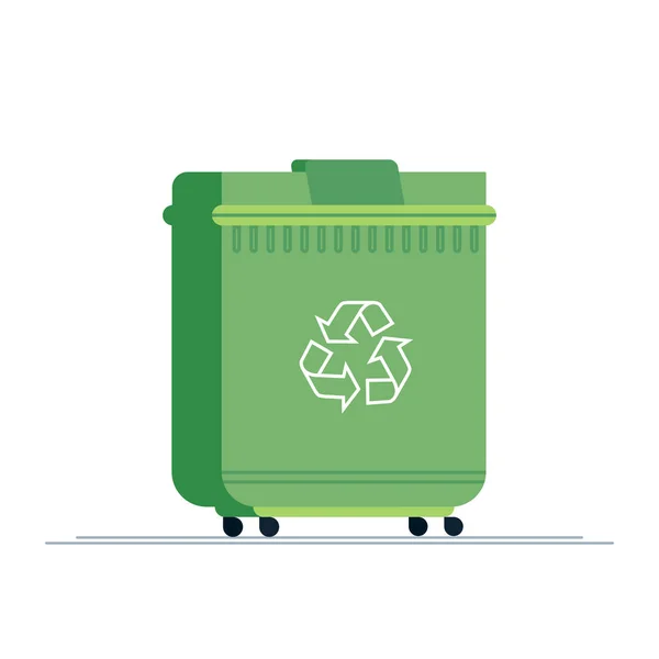 Ikona wysypisku śmieci. Płaskie ilustracja z — Wektor stockowy