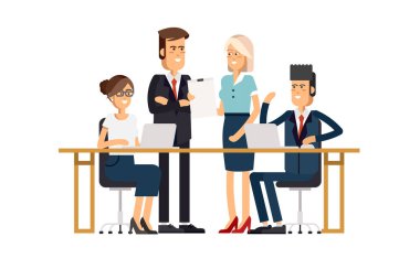 Business team. A group of people clipart