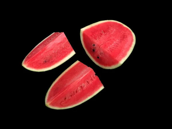 Watermelon slice show cross section. — Stock Photo, Image