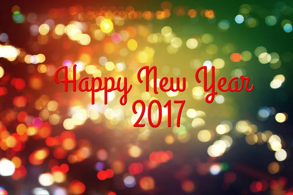 Šťastný nový rok 2017 na bokeh rozostření pozadí. — Stock fotografie