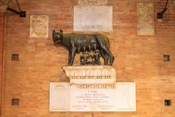 Romulus ve Remus Palazzo içinde bebekler emdikleri Roma dişi kurt