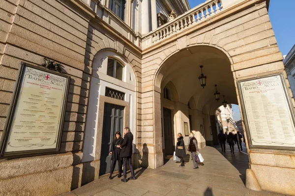 Milan Aralık 2017 Opera House Tiyatro Scala Teatro Alla Scala — Stok fotoğraf