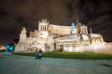 Roma, Ekim 2017: Güzel Altar Of Anavatan (Altare della Patria) anıt Victor Emmanuel II veya Il Vittoriano'ya, Piazza Venezia, Ekim 2017 Roma, İtalya'nın ünlü Roma landmark