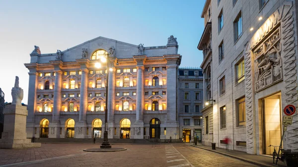 İtalyan Borsası (Borsa Italiana), Milano, İtalya — Stok fotoğraf