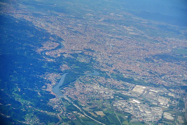 the urban aerial view
