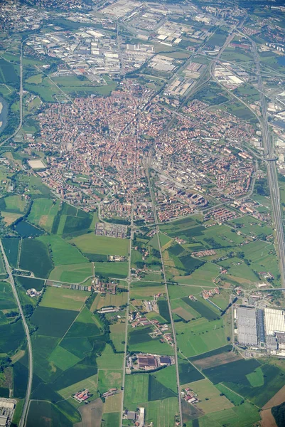the natural and urban aerial view
