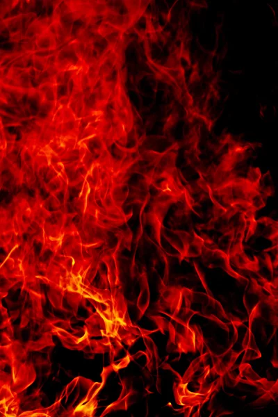 Fire in black background — Stock Photo, Image