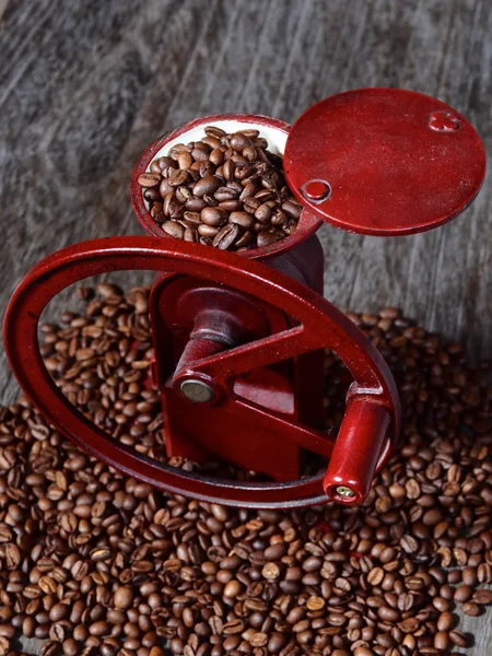 coffee beans and coffee mill