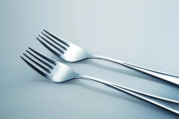 Iron fork on table — Stock Photo, Image