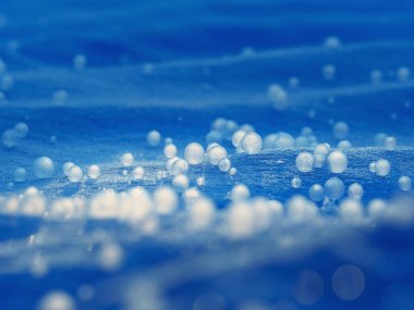 Kış sabah donmuş sabun köpüğü