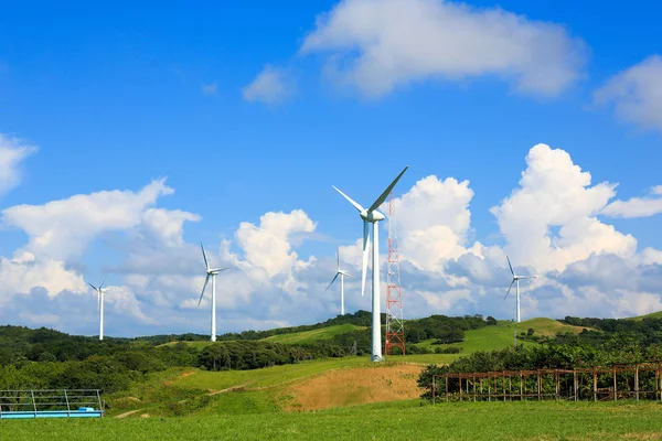 夏の風力発電 — ストック写真