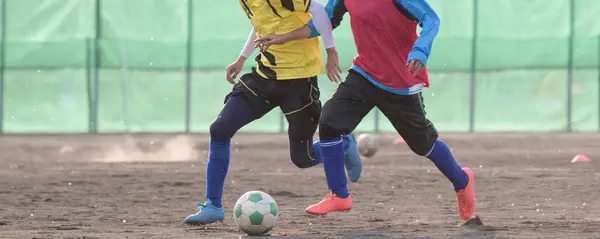 Voetbal praktijk in japan — Stockfoto