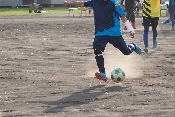 Футбольная практика в Японии — стоковое фото