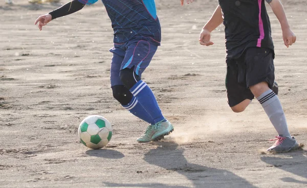 Fooball praktijk in japan — Stockfoto