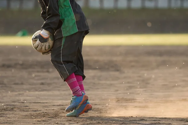 Football practice in school — Stock Photo, Image