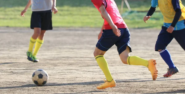 日本のサッカーの練習 — ストック写真