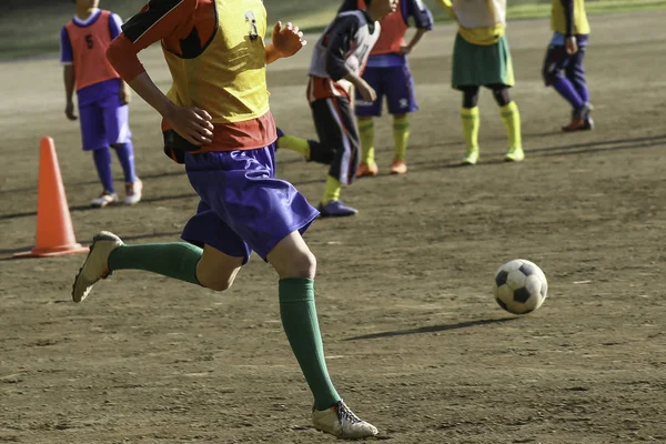 Praktyki piłki nożnej w Japonii — Zdjęcie stockowe