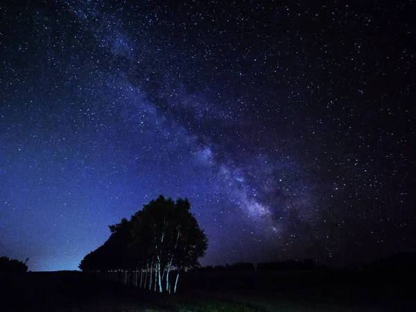 Voie lactée galaxie dans hokkaido — Photo