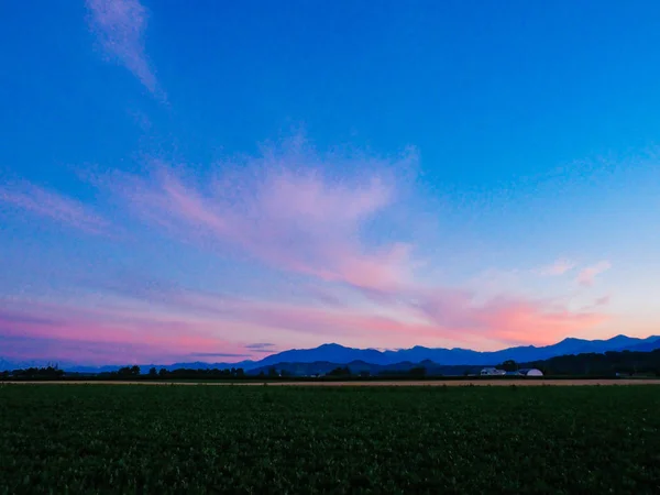 Por Sol Céu Noite — Fotografia de Stock