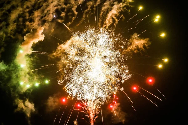 Fuegos Artificiales Noche Hokkaido — Foto de Stock