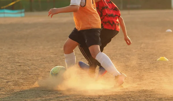 日本のサッカーの練習 — ストック写真