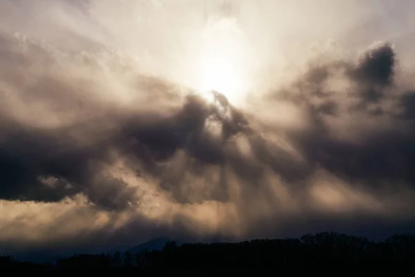 Sole Nuvole Autunno — Foto Stock