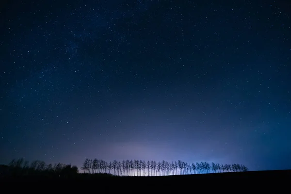 gece gökyüzünde hokkaido