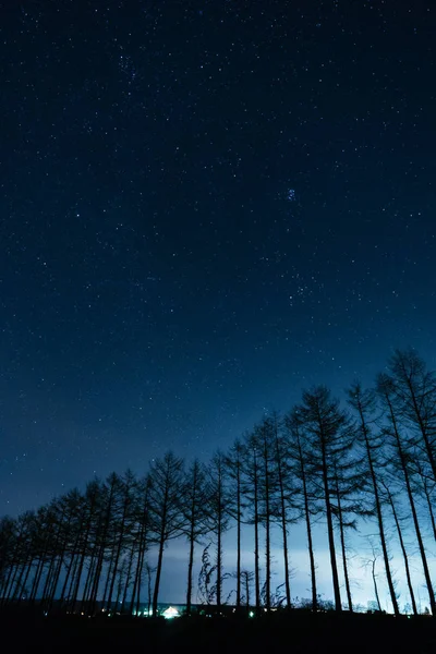 Νυχτερινό Ουρανό Στο Χοκάιντο — Φωτογραφία Αρχείου