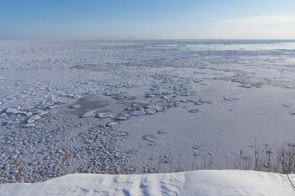 Gelo Deriva Inverno Hokkaido — Fotografia de Stock