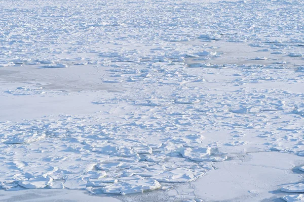 Ledová Tříšť Zimě Hokkaido — Stock fotografie