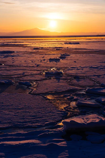 北海道冬季漂流冰 — 图库照片
