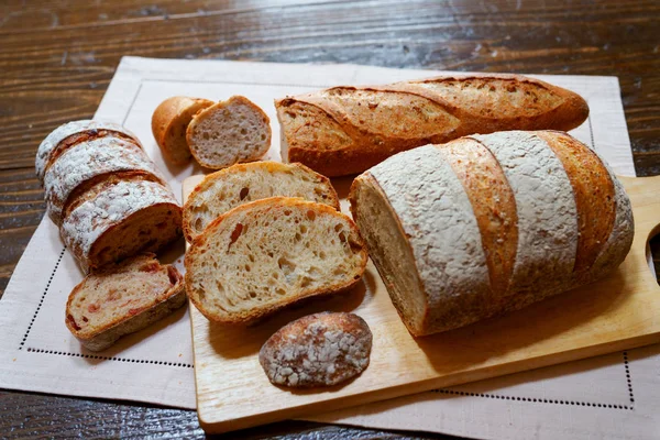 Pão Presunto Pão Francês — Fotografia de Stock