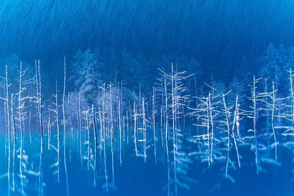 Μπλε Λίμνη Στο Χοκάιντο — Φωτογραφία Αρχείου