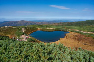 Hokkaido japan 'daki Asahi Dağı.