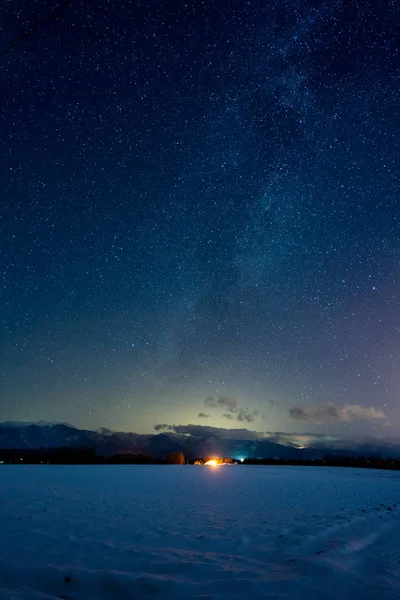 Kışın Samanyolu Galaksisi — Stok fotoğraf