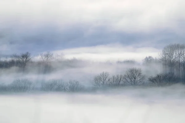 Frost Smoke Winter Hokkaido — 图库照片