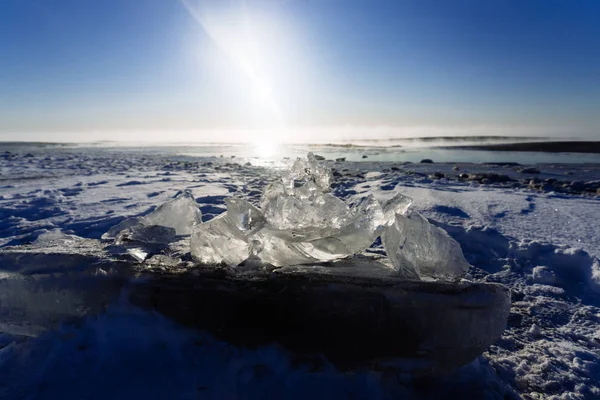Ékszer Jég Télen Hokkaido — Stock Fotó