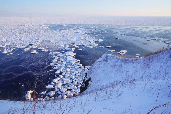 Hielo Deriva Invierno Hokkaido —  Fotos de Stock