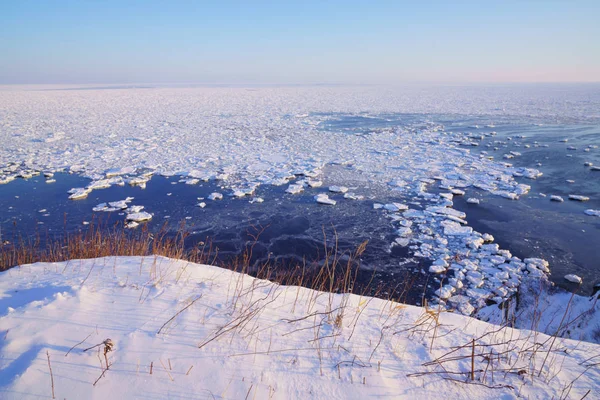 Gelo Deriva Inverno Hokkaido — Fotografia de Stock