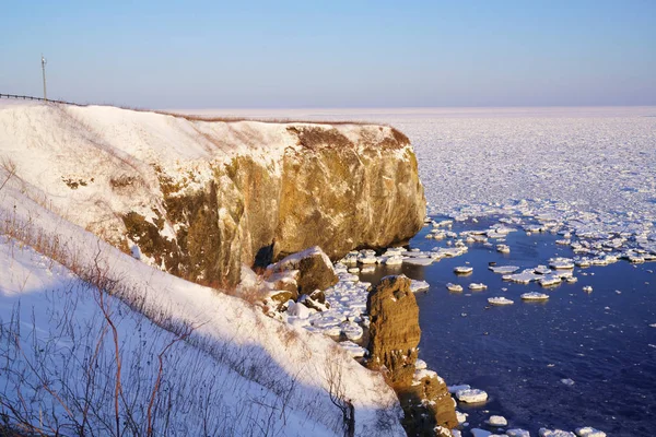 Gelo Deriva Inverno Hokkaido — Fotografia de Stock