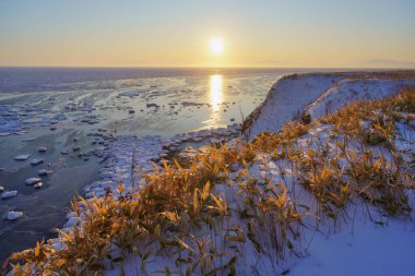 drift buz kış Hokkaido'da