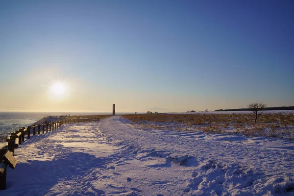 Gelo Deriva Inverno Hokkaido — Fotografia de Stock