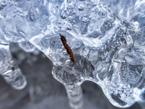 Hielo Burbuja Invierno — Foto de Stock