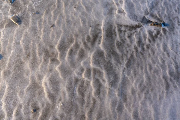 Solo Congelado Perto Mar Inverno — Fotografia de Stock