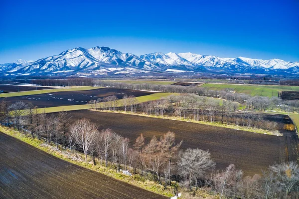 landscape from drone in hokkaido